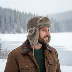 Hattersdashers Hat Trapper Aviator real Fur Hunting Ear Flap Winter sz M Luxury